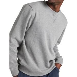 Richer Poorer Recycled Fleece Sweatshirt Lined Crew Neck Heather Gray Small